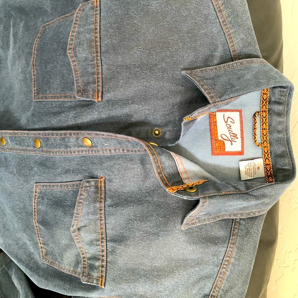 Scully Denim Western Button Down (Medium)